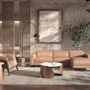 Floor lamps - Black steel floor lamp with porcelain marble base - ANGEL CERDÁ