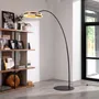 Floor lamps - Floor lamp in polished gold steel and black steel - ANGEL CERDÁ