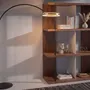 Floor lamps - Floor lamp in polished gold steel and black steel - ANGEL CERDÁ