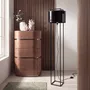 Lampadaires - Lampadaire en PVC noir et doré brillant et acier noir - ANGEL CERDÁ