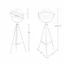 Floor lamps - Floor lamp in black steel and polished gold steel - ANGEL CERDÁ