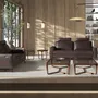 Sofas - 2-Seater Chocolate Brown Leather Recliner Sofa - ANGEL CERDÁ