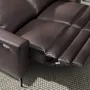 Sofas - 2-Seater Chocolate Brown Leather Recliner Sofa - ANGEL CERDÁ