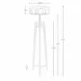 Floor lamps - Floor lamp in black and white aluminium and walnut-coloured pine wood - ANGEL CERDÁ