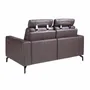 Sofas - 2-Seater Chocolate Brown Leather Recliner Sofa - ANGEL CERDÁ
