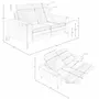Sofas - 2-Seater Chocolate Brown Leather Recliner Sofa - ANGEL CERDÁ