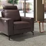 Armchairs - Chocolate brown leather recliner armchair - ANGEL CERDÁ