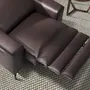Armchairs - Chocolate brown leather recliner armchair - ANGEL CERDÁ
