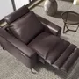 Armchairs - Chocolate brown leather recliner armchair - ANGEL CERDÁ