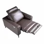 Armchairs - Chocolate brown leather recliner armchair - ANGEL CERDÁ