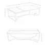 Tables basses - Table basse rectangulaire en verre fumé marron et noyer - ANGEL CERDÁ