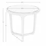Tables basses - Table d’appoint ronde en verre fumé marron et noyer - ANGEL CERDÁ