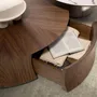 Coffee tables - Round Walnut Coffee Table - ANGEL CERDÁ
