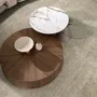 Coffee tables - Round Walnut Coffee Table - ANGEL CERDÁ