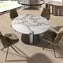 Chaises - Chaise pivotante en velours vert olive - ANGEL CERDÁ