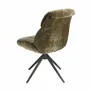 Chaises - Chaise pivotante en velours vert olive - ANGEL CERDÁ