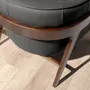 Armchairs - Black leather armchair - ANGEL CERDÁ