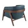 Fauteuils - Fauteuil en cuir bleu pétrole - ANGEL CERDÁ