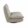 Armchairs - Taupe grey leather swivel armchair - ANGEL CERDÁ