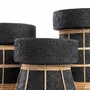 Bougeoirs et photophores  - Le Bougeoir Serene - Noir Naturel - L - BAZAR BIZAR LIVING