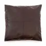 Coussins - La Housse De Coussin Cuir Quatre Panneaux - Chocolat - 60x60 - BAZAR BIZAR LIVING