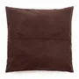 Coussins - La Housse De Coussin Cuir Quatre Panneaux - Chocolat - 60x60 - BAZAR BIZAR LIVING
