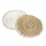 Placemats - The Seagrass Shell Pan Coaster - Natural - BAZAR BIZAR LIVING