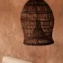 Abat-jours - La Woven Bell Suspension - Noyer Foncé - S - BAZAR BIZAR LIVING