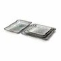 Assiettes au quotidien - L’Assiette Carrée Lotus Ice - Brun Gris - L - BAZAR BIZAR LIVING