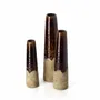 Vases - The Amber Cone Vase - Concrete Brown - L - BAZAR BIZAR LIVING