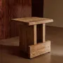 Stools - The Suku Block Stool - Natural - BAZAR BIZAR LIVING