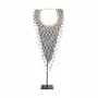 Sculptures, statuettes and miniatures - The Tribal Beaded Necklace on Stand - Black White - BAZAR BIZAR LIVING