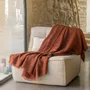 Throw blankets - THROW CIRRUS CHOCOLAT 140X180CM (55''X71'') 100% MOHAIR - BRUN DE VIAN-TIRAN