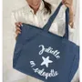 Bags and totes - Reusable Shopping Tote Bag – Nancy Jeans Dark  (43 × 15 × 36 cm) - MOONPACK