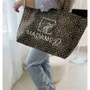 Bags and totes - Reusable tote bag — Nancy Leopard Dark 🖤 (43x15x36 cm) - MOONPACK