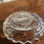 Decorative objects - Molded pressed glass ashtray with dove pattern D:13.5 - OFFICE OBJETS