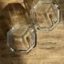 Objets de décoration - Lot de 2 cendriers octogonaux vintage en verre moulé D11 H3,5 - OFFICE OBJETS
