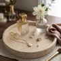 Objets de décoration - Plateau en travertin beige Ø 250 mm - SAGIT