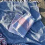 Other bath linens - hammam towel light blue-ruby red 170x100 cm - OTTOMANIA