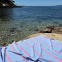 Other bath linens - hammam towel XL blue-coral red 220x160 cm - OTTOMANIA