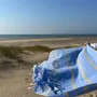 Autres linges de bain - fouta XL bleu/jaune moutarde 220x160cm - OTTOMANIA