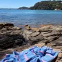 Other bath linens - hammam towel XL mediterranean blue-candy pink 220x160cm - OTTOMANIA