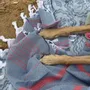Other bath linens - hammam towel XL steel blue/brick red 220x160cm - OTTOMANIA