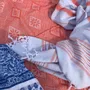 Other bath linens - hammam towel XL light blue/mandarin 220x160cm - OTTOMANIA