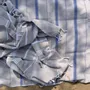 Autres linges de bain - fouta XL gris-beige-bleu parlement 220x160cm - OTTOMANIA