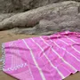 Autres linges de bain - fouta XL fuchsia/tileul 220x160cm - OTTOMANIA