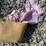 Autres linges de bain - fouta rose/noir 170x100cm - OTTOMANIA