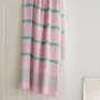 Autres linges de bain - fouta rose/vert jade 170x100cm - OTTOMANIA