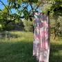 Autres linges de bain - fouta XL rose/vert jade 220x160cm - OTTOMANIA
