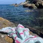 Other bath linens - hammam towel XL mint green-ruby red 220x160 cm - OTTOMANIA